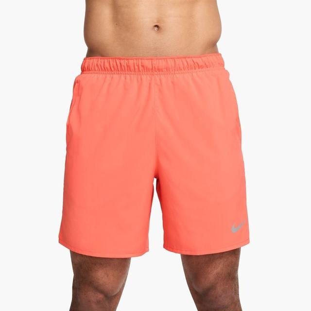 Nike Running Shorts Dri-FIT Challenger 7" - Orange/Reflect Silver, size Large on Productcaster.