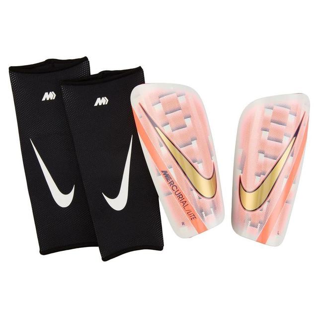 Nike Shin Pads Mercurial Lite Dream Speed 9 - White/barely Green/metallic Gold Coin, size Medium/150-170cm on Productcaster.