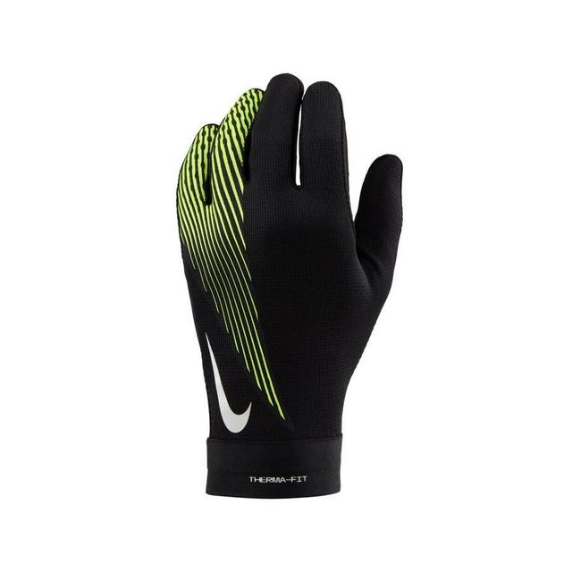 Nike Player Gloves Academy Therma-fit Winter Warrior - Black/volt, size Medium on Productcaster.