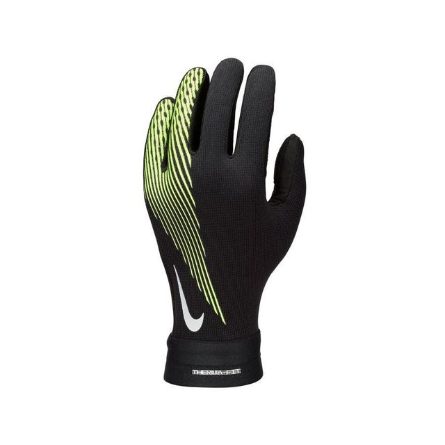 Nike Player Gloves Academy Therma-fit Winter Warrior - Black/volt Kids, size Medium on Productcaster.