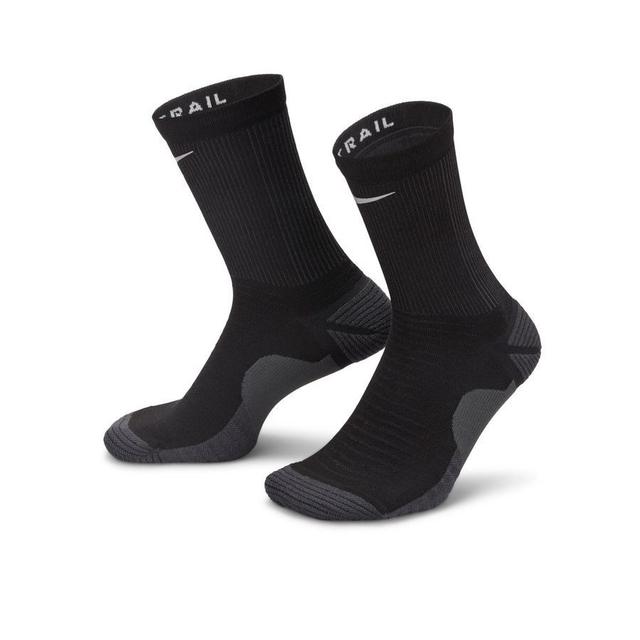 Nike Running Socks Trail Run Crew - Black/anthracite/reflect Silver, size 44 on Productcaster.