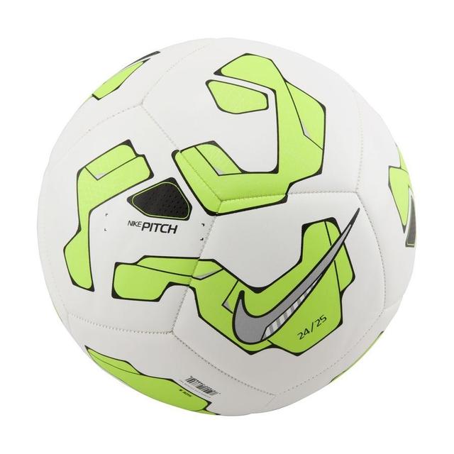 Nike Football Pitch Mad Voltage - White/volt/metallic Silver, size Ball SZ. 5 on Productcaster.