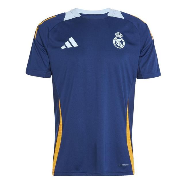 Real Madrid Training T-shirt Tiro 24 - Team Navy/crew Orange/glow Blue - adidas, size Small on Productcaster.