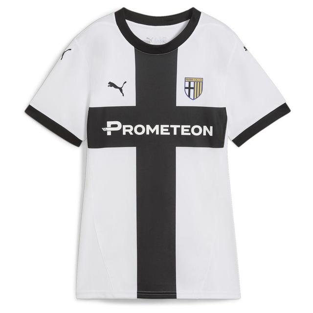 PUMA Parma Calcio 2024/25 Hjemmebanetrøje - Hvid Sort, størrelse Large on Productcaster.