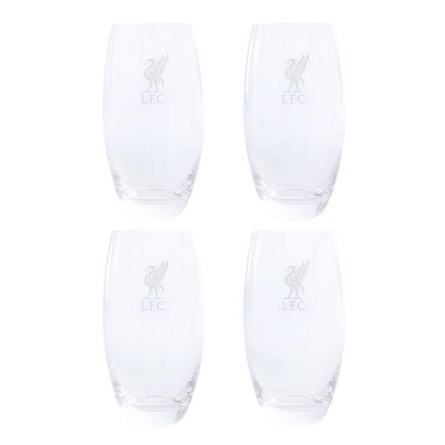 Liverpool Glass Liverbird 4-pack - Clear - Liverpool Fc, size One Size on Productcaster.