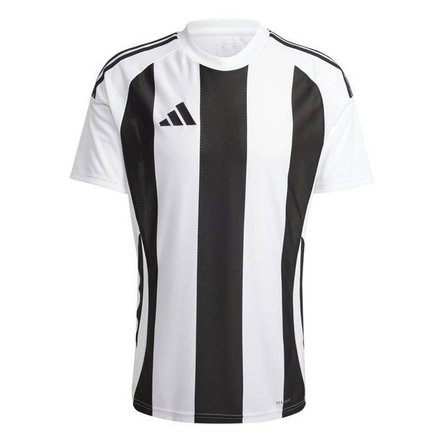 adidas Playershirt Striped 24 - White/black, size Medium on Productcaster.