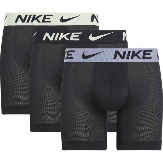 Nike Boxer Shorts Dri-fit Advanced Micro 3-pack - Black/barely Volt/ashen Slate, size X-Small on Productcaster.