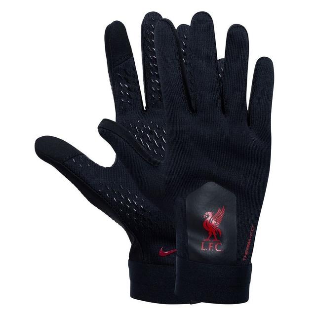 Liverpool Player Gloves Academy Therma-fit - Black - Nike, size Small on Productcaster.