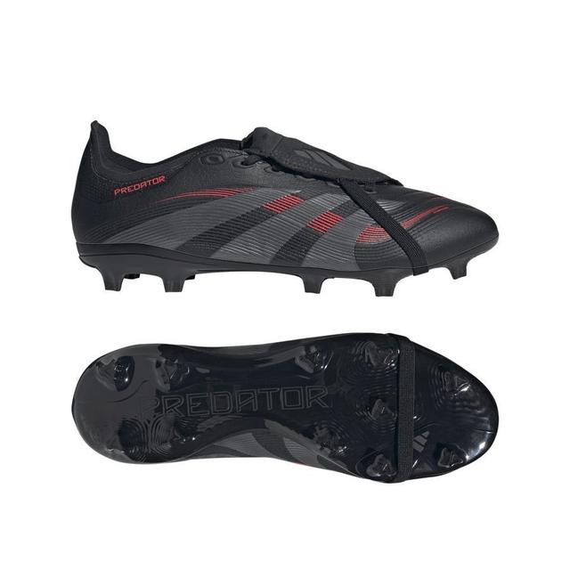 adidas Predator League Fold-over Tongue Fg/ag Stealth Victory - Core Black/grey Four/lucid Red, size 44 on Productcaster.