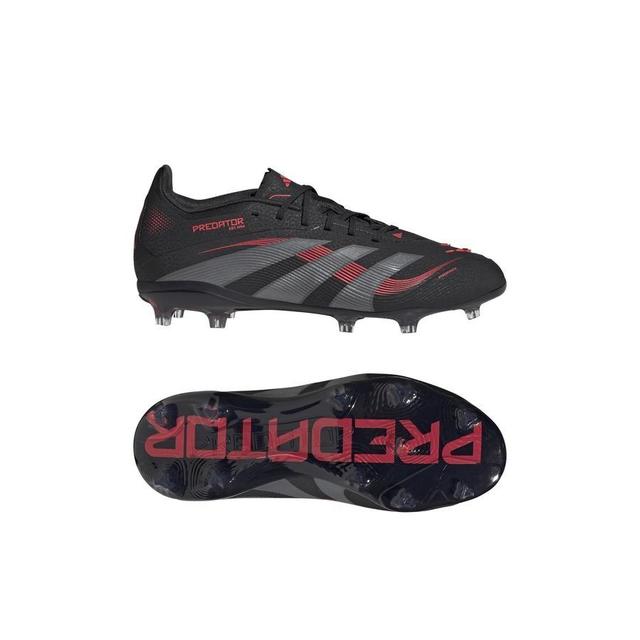 adidas Predator Elite Fg Stealth Victory - Zwart/grijs/lucid Red Kids - Natuurgras (Fg), maat 35½ on Productcaster.