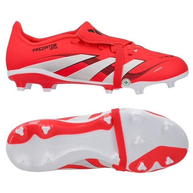 adidas Predator League Fold-over Tongue Fg Pure Victory - Lucid Red/footwear White/core Black Kids - Grass (Fg), size 35½ on Productcaster.