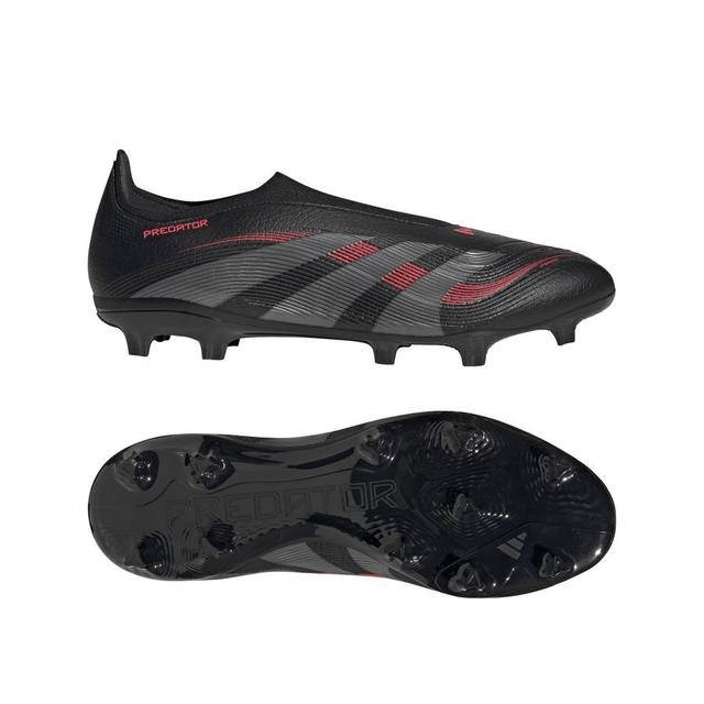 adidas Predator League Laceless Fg/ag Stealth Victory - Core Black/grey Four/lucid Red, size 44⅔ on Productcaster.