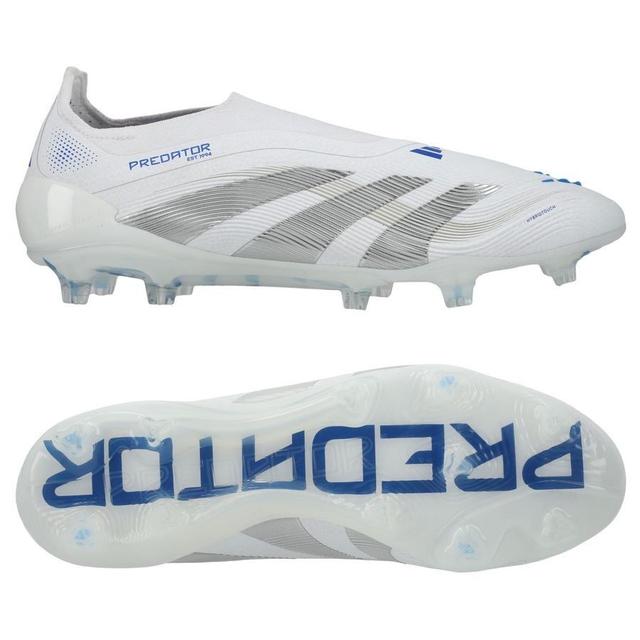 adidas Predator Elite Laceless Fg Polar Victory - Footwear White/silver Metallic/bright Royal - Grass (Fg), size 36⅔ on Productcaster.