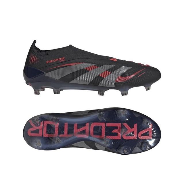 adidas Predator Elite Laceless Fg Stealth Victory - Core Black/grey Four/lucid Red - Grass (Fg), size 43⅓ on Productcaster.