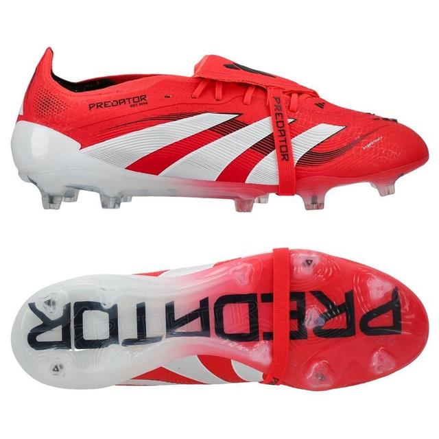 adidas Predator Elite Fold-over Tongue Fg Pure Victory - Lucid Red/footwear White/core Black - Grass (Fg), size 39⅓ on Productcaster.