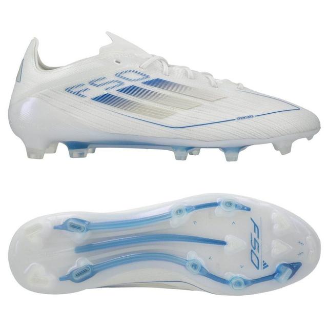 adidas F50 Elite Fg Polar Victory - Footwear White/silver Metallic/bright Royal - Grass (Fg), size 41⅓ on Productcaster.