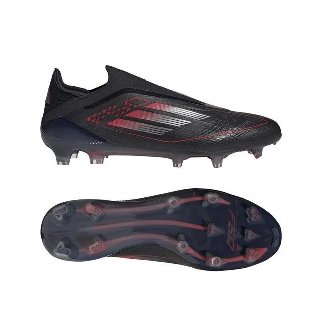 adidas F50 Elite Laceless Fg Stealth Victory - Core Black/iron Metal/lucid Red - Grass (Fg), size 46 on Productcaster.