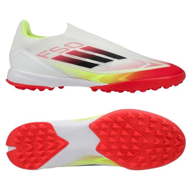 adidas F50 League Laceless Tf Pure Victory - Hvit/sort/gul - Turf (Tf), størrelse 41⅓ on Productcaster.