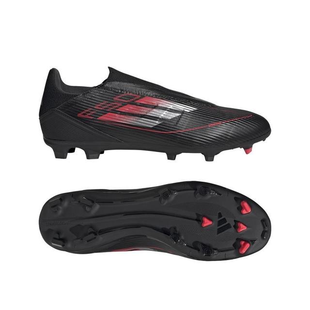 adidas F50 League Laceless Fg/ag Stealth Victory - Core Black/iron Metal/lucid Red, size 37⅓ on Productcaster.