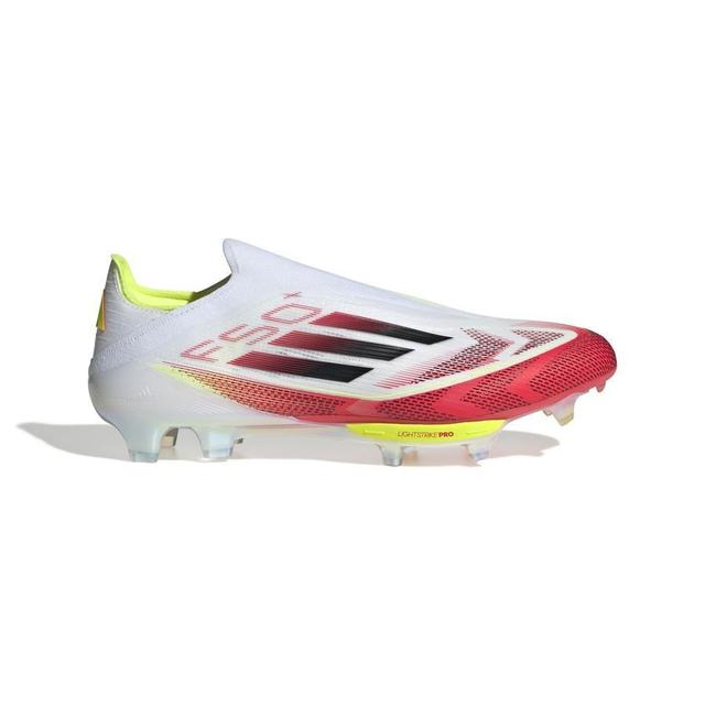 adidas F50 + FG Pure Victory - Footwear White/Core Black/Solar Yellow - Grass (FG), size 48 on Productcaster.