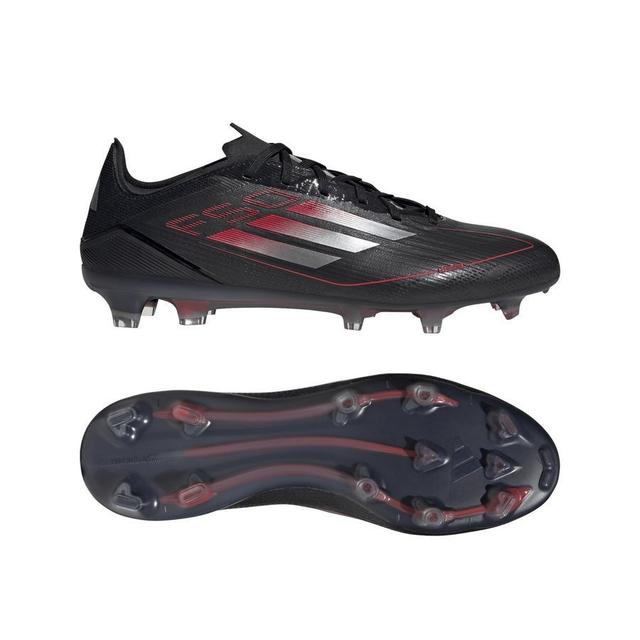 adidas F50 Pro Fg Stealth Victory - Schwarz/silber/lucid Red - Naturrasen (Fg), Größe 44⅔ on Productcaster.