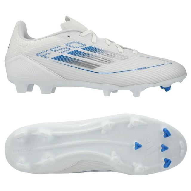 adidas F50 League Fg/ag Polar Victory - Footwear White/silver Metallic/bright Royal, size 45⅓ on Productcaster.