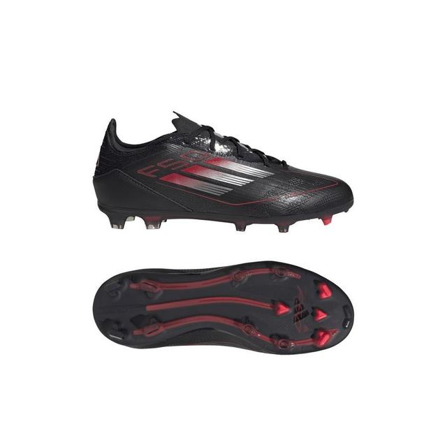 adidas F50 Elite Fg Stealth Victory - Core Black/iron Metal/lucid Red Kids - Grass (Fg), size 33½ on Productcaster.