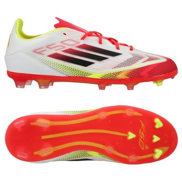 adidas F50 Elite FG Pure Victory - Weiß/Schwarz/Gelb Kinder - Naturrasen (FG), Größe 38⅔ on Productcaster.