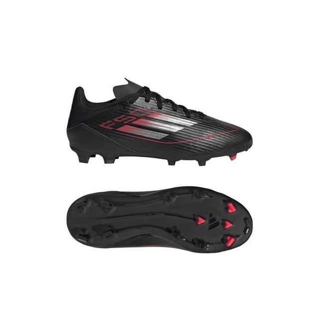 adidas F50 League Fg/ag Stealth Victory - Core Black/iron Metal/lucid Red Kids, size 38⅔ on Productcaster.