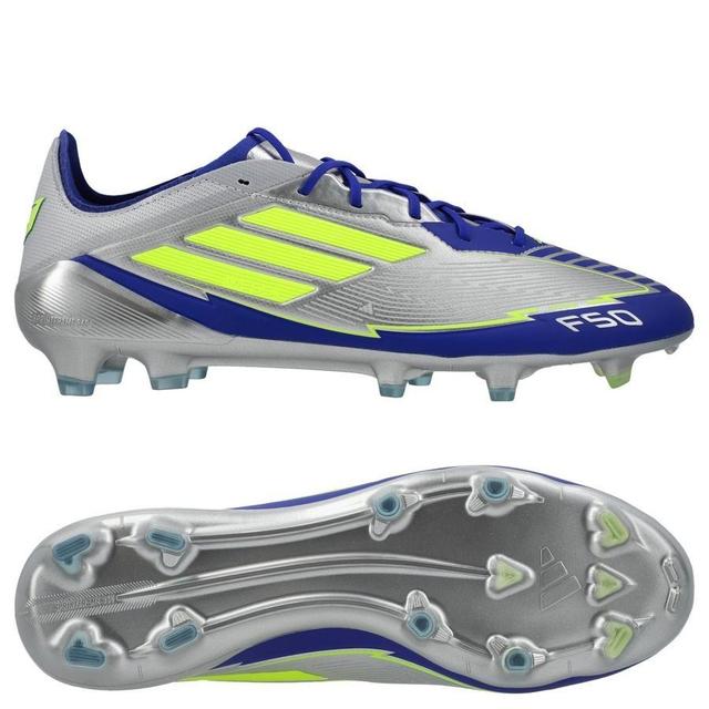 adidas F50 Messi Elite Fg La Vida Rapida - Silver Metallic/solar Yellow/lucid Blue - Grass (Fg), size 42⅔ on Productcaster.