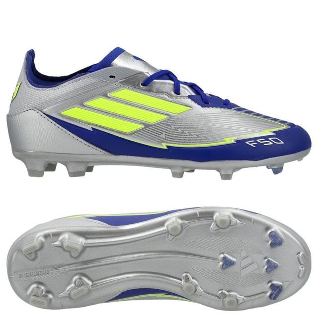 adidas F50 Messi Elite Fg La Vida Rapida - Silver Metallic/solar Yellow/lucid Blue Kids - Grass (Fg), size 37⅓ on Productcaster.