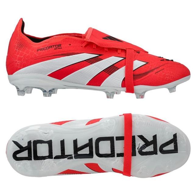 adidas Predator Elite Fold-over Tongue Fg Pure Victory - Lucid Red/footwear White/core Black Kids - Grass (Fg), size 38⅔ on Productcaster.