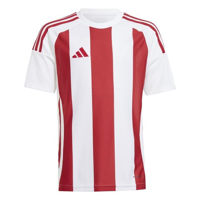 adidas Playershirt Striped 24 - White/team Power Red Kids, size 176 cm on Productcaster.