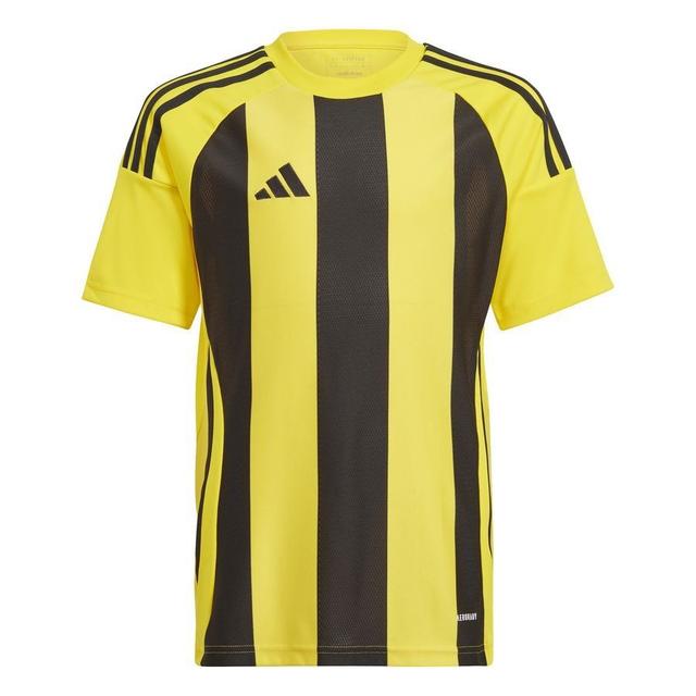 adidas Playershirt Striped 24 - Team Yellow/black Kids, size 140 cm on Productcaster.