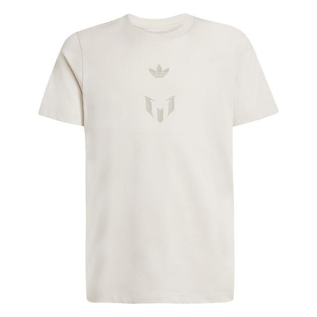 adidas T-shirt Messi - Beige Kids, size 176 cm on Productcaster.