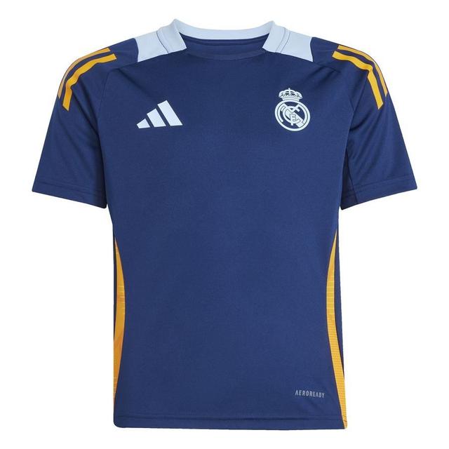 Real Madrid Training T-shirt Tiro 24 - Team Navy/crew Orange/glow Blue Kids - adidas, size 164 cm on Productcaster.