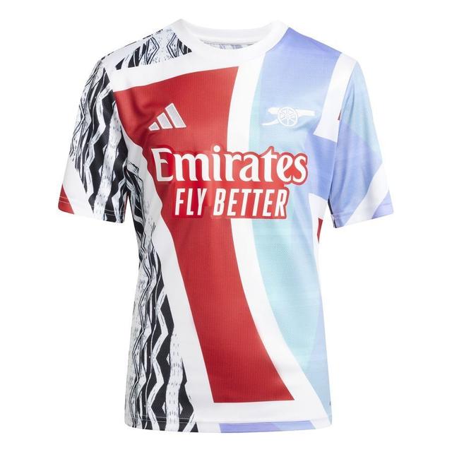 Arsenal Trainingsshirt Pre Match - Better Scarlet/wit/zwart/turquoise Kids - adidas, maat 176 cm on Productcaster.