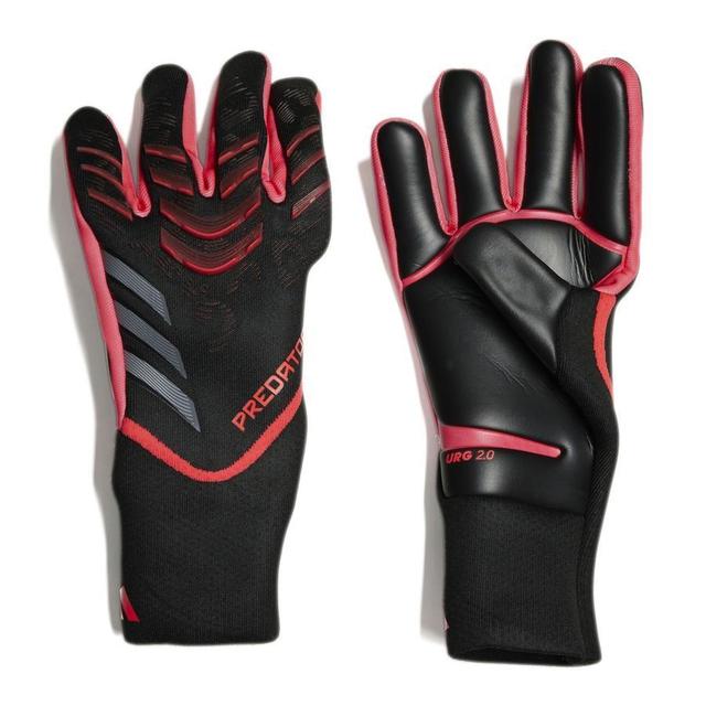 adidas Goalkeeper Gloves Predator Pro Stealth Victory - Black/lucid Red, size 5½ on Productcaster.