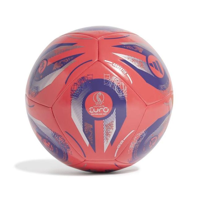 adidas Football Konektis Club Women's EURO 2025 - Red/Pantone/Metallic Silver, size Ball SZ. 3 on Productcaster.