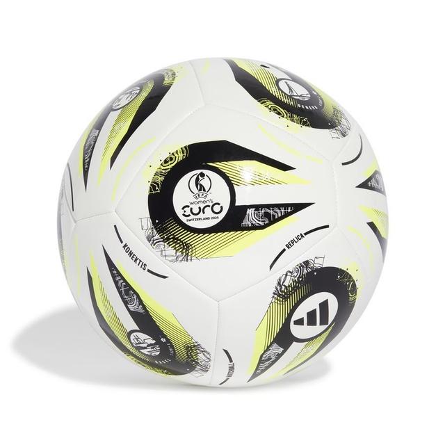 adidas Football Konektis Club Women's EURO 2025 - White/Black/Lucid Lemon, size Ball SZ. 5 on Productcaster.