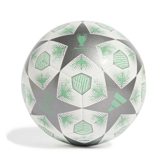 adidas Football Champions League Final 2024/25 Munich Club - Iron Metal/white/hi-res Green, size Ball SZ. 4 on Productcaster.