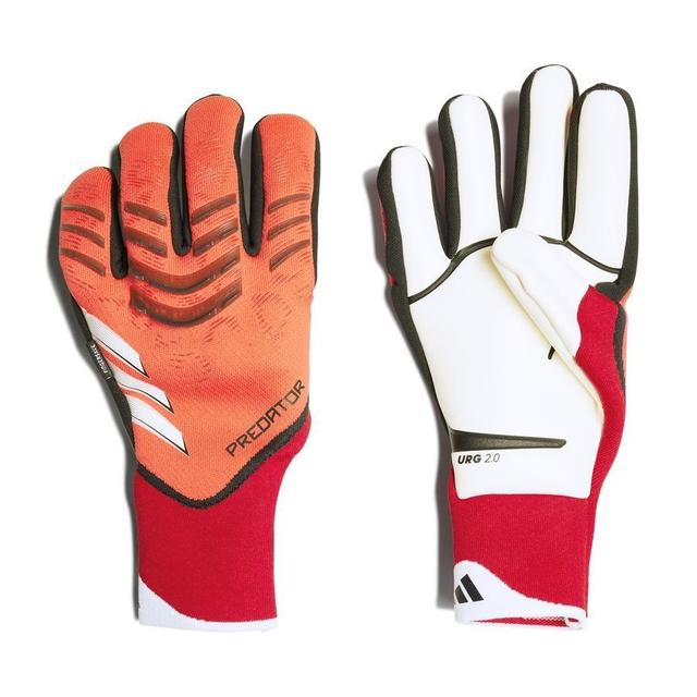 adidas Goalkeeper Gloves Predator Pro Fingersave Pure Victory - Lucid Red/black/pure Ruby, size 10 on Productcaster.