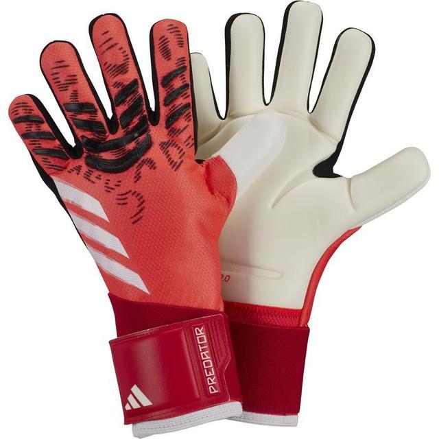 adidas Goalkeeper Gloves Predator Pro Pure Victory - Lucid Red/black/white Kids, size 3½ on Productcaster.