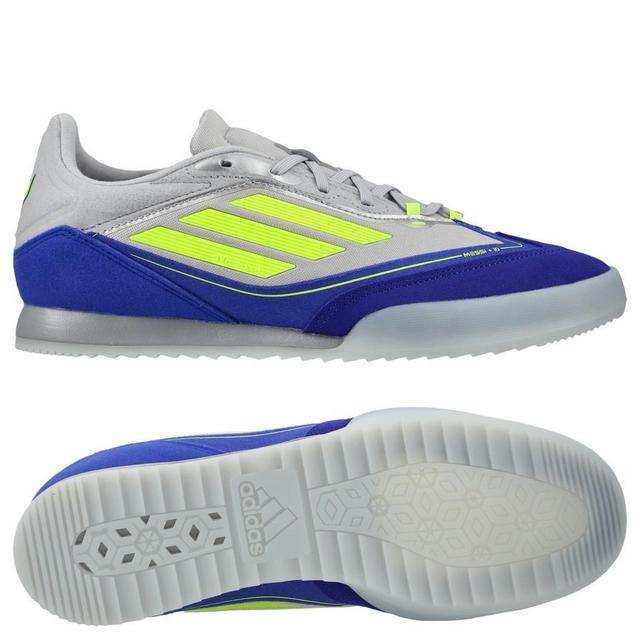 adidas F50 Messi Freestyle In La Vida Rapida - Silver Metallic/solar Yellow/lucid Blue - Indoor (Ic), size 40 on Productcaster.