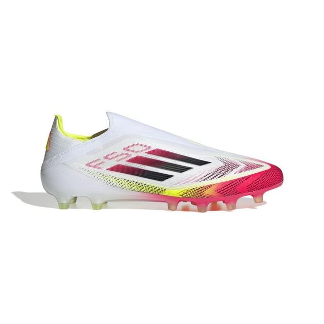 adidas F50 Elite Laceless Ag Pure Victory - Footwear White/core Black/solar Yellow - Artificial Grass (Ag), size 41⅓ on Productcaster.