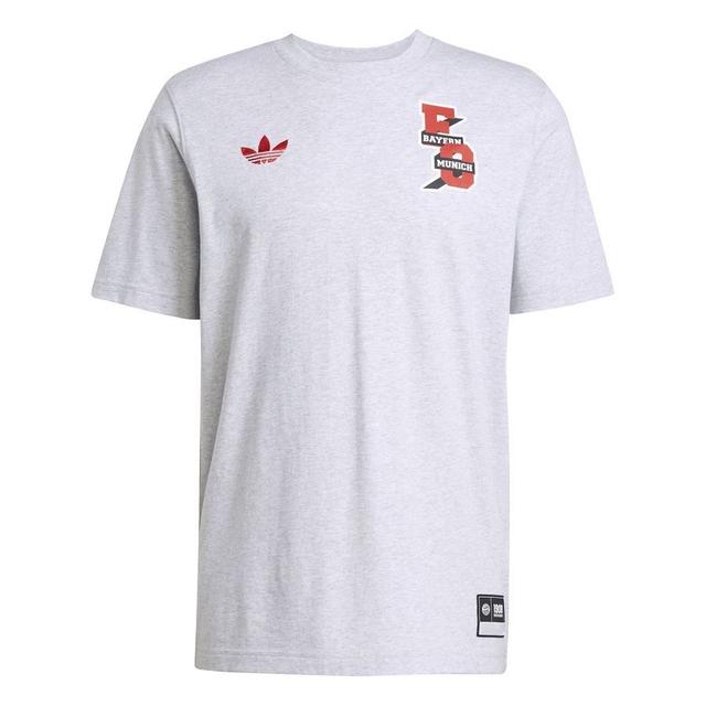 Bayern München T-Shirt Varsity - Light Grey Heather - adidas, size X-Small on Productcaster.