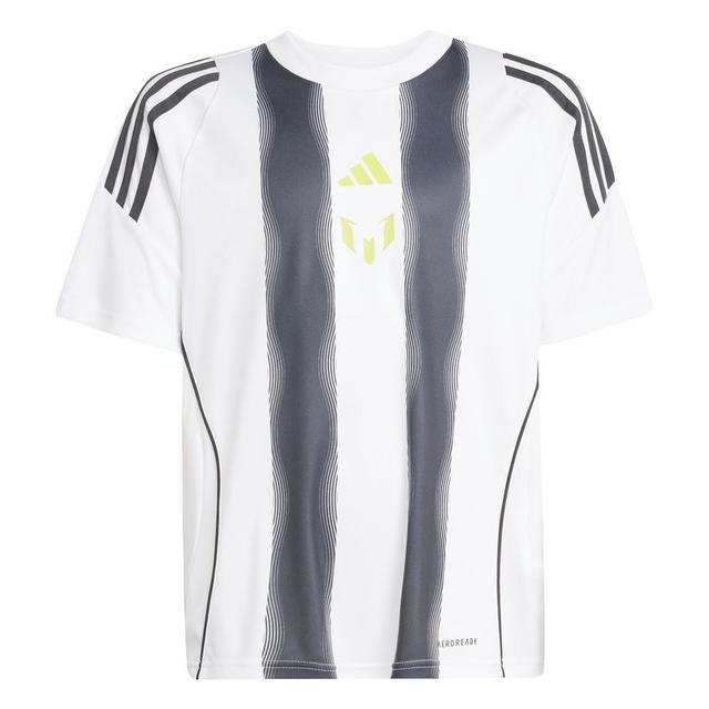 adidas Training T-shirt Messi - White/carbon Kids, size 176 cm on Productcaster.