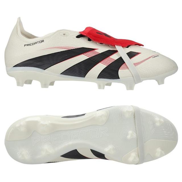 adidas Predator League Fold-over Tongue Fg/ag Champagne - Off White/core Black/pure Ruby, size 41⅓ on Productcaster.