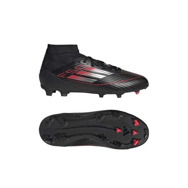 adidas F50 League Mid Fg/ag Stealth Victory - Core Black/iron Metal/lucid Red Kids, size 34 on Productcaster.