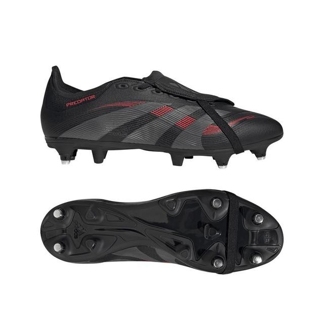 adidas Predator League Fold-over Tongue SG Stealth Victory - Sort/Grå/Rød - Soft Ground (SG), størrelse 39⅓ on Productcaster.